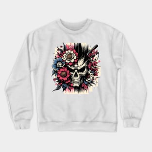 Sworded Blossom Skull Crewneck Sweatshirt